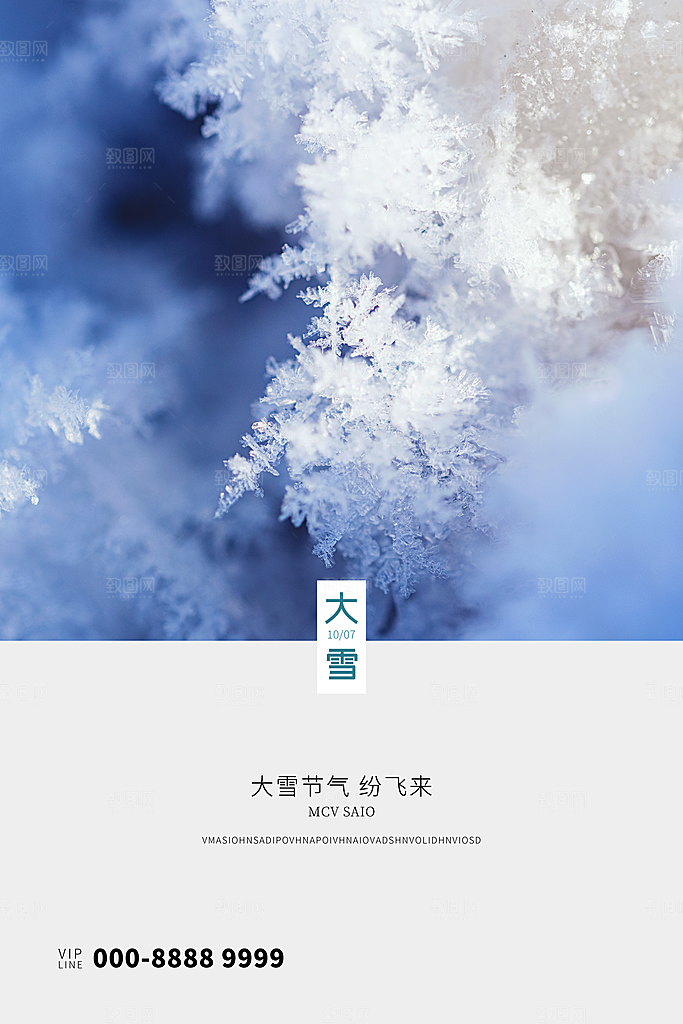 传统节气大雪海报模板