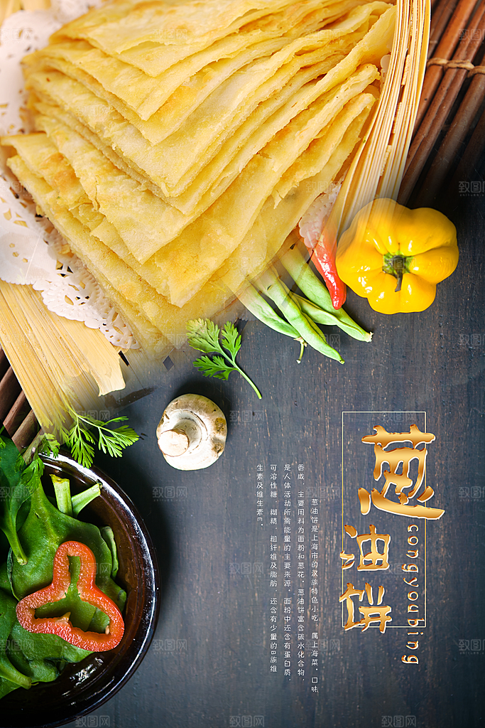 葱油饼宣传海报设计素材