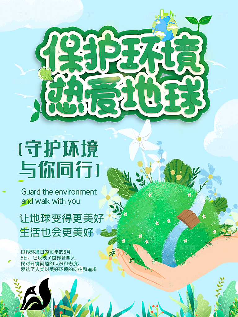 保护环境节能减排宣传海报