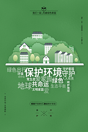 保护环境节能减排宣传海报
