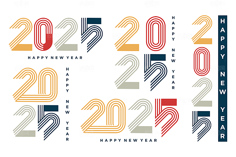 2025新年蛇年免扣艺术字