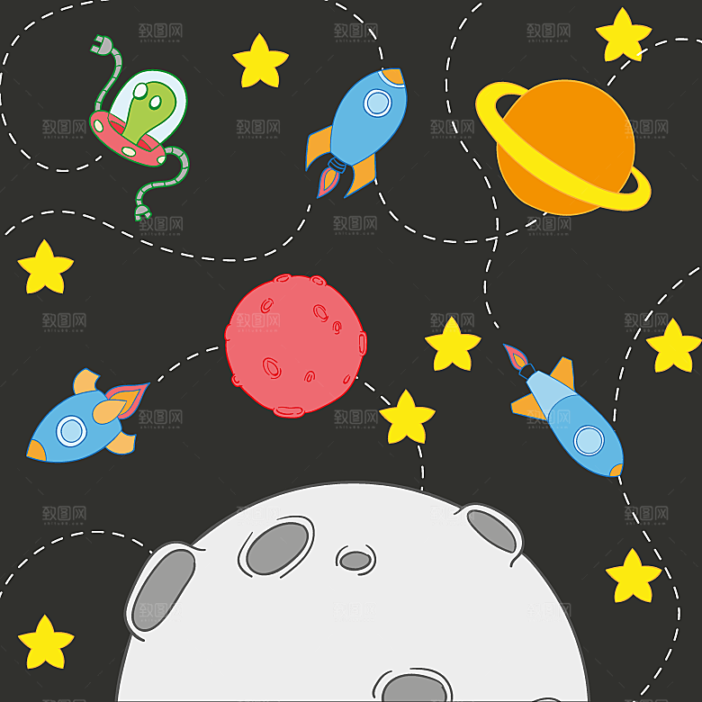 宇宙星空太空空间矢量素材