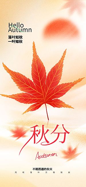 二十四节气秋分海报