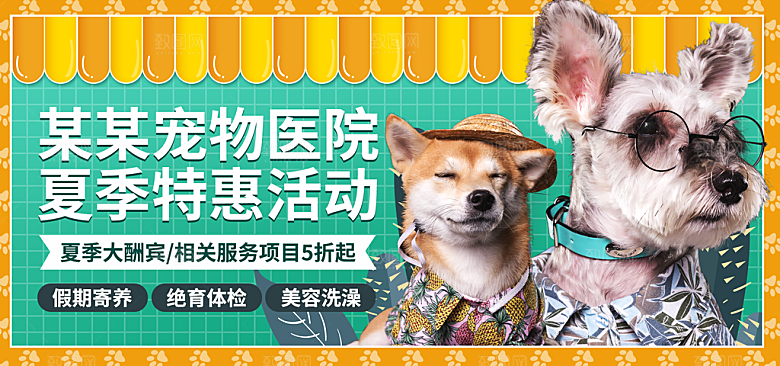 宠物用品电商海报淘宝网店banner素材