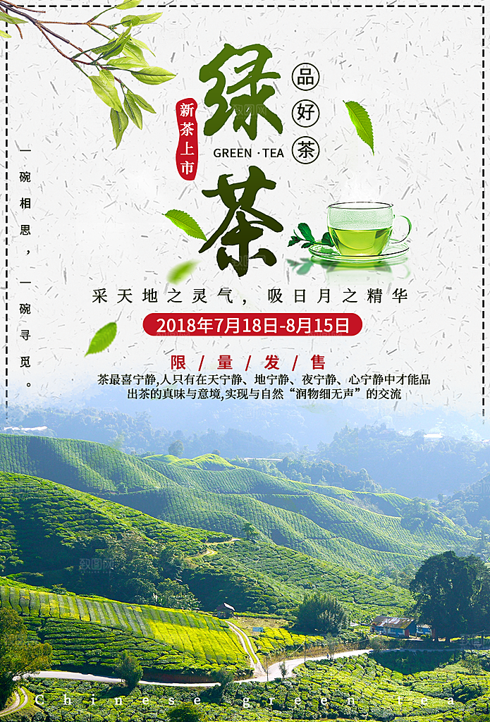 绿茶宣传海报广告设计