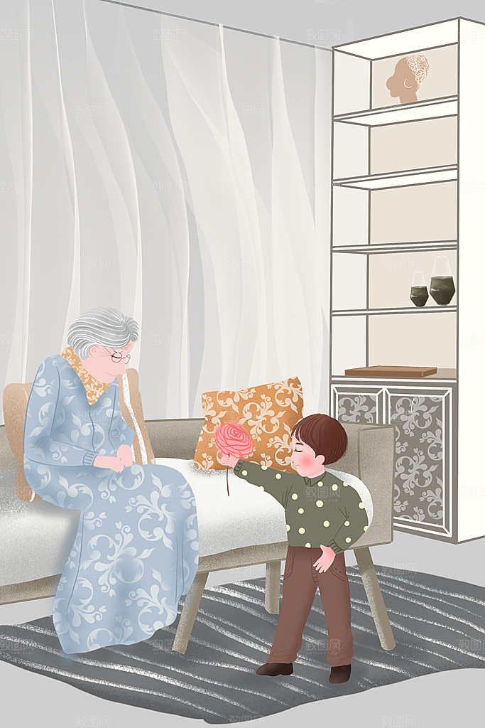 感恩节插画设计海报素材