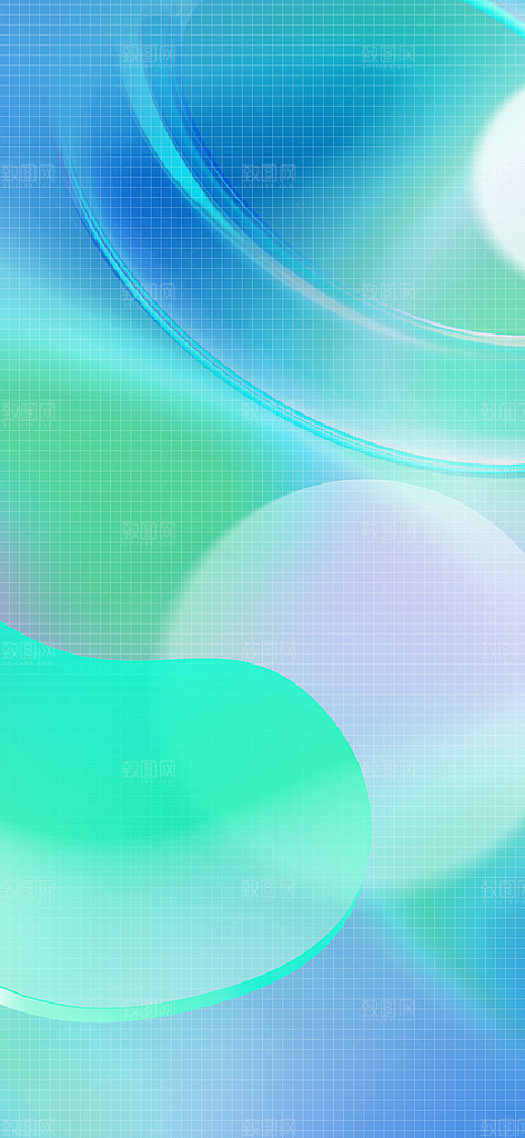绿色商务科技渐变曲线条海报H5背景