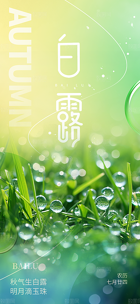 白露二十四节气海报