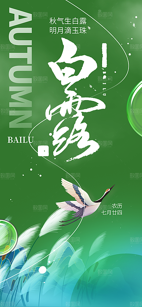 白露二十四节气海报