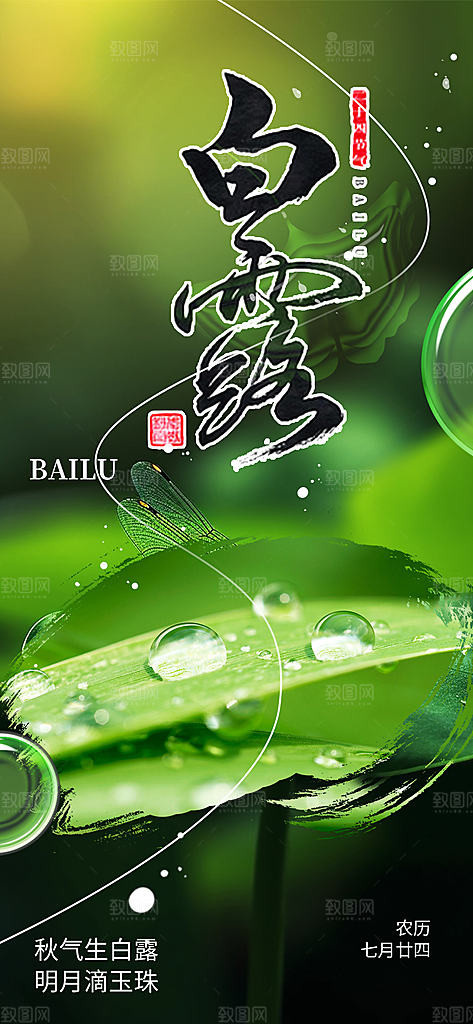 白露二十四节气海报