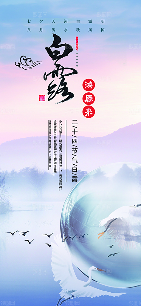 白露二十四节气海报