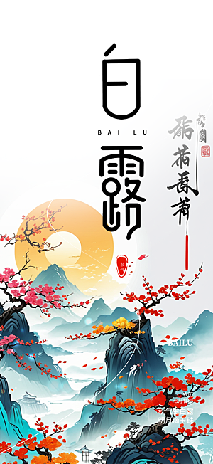 白露二十四节气海报