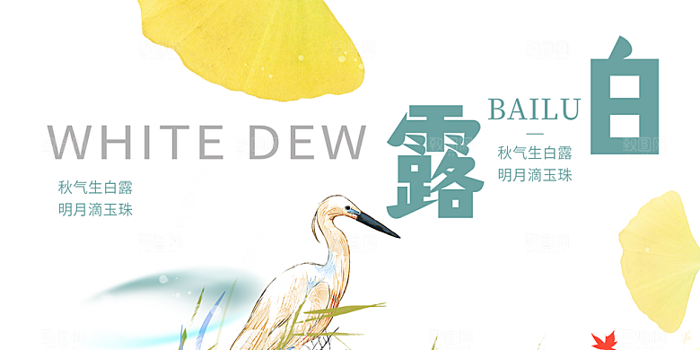 传统白露二十四节气展板