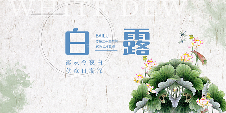 传统白露二十四节气展板