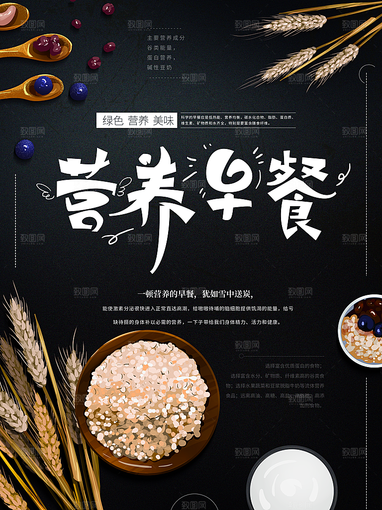 营养早餐宣传海报设计素材