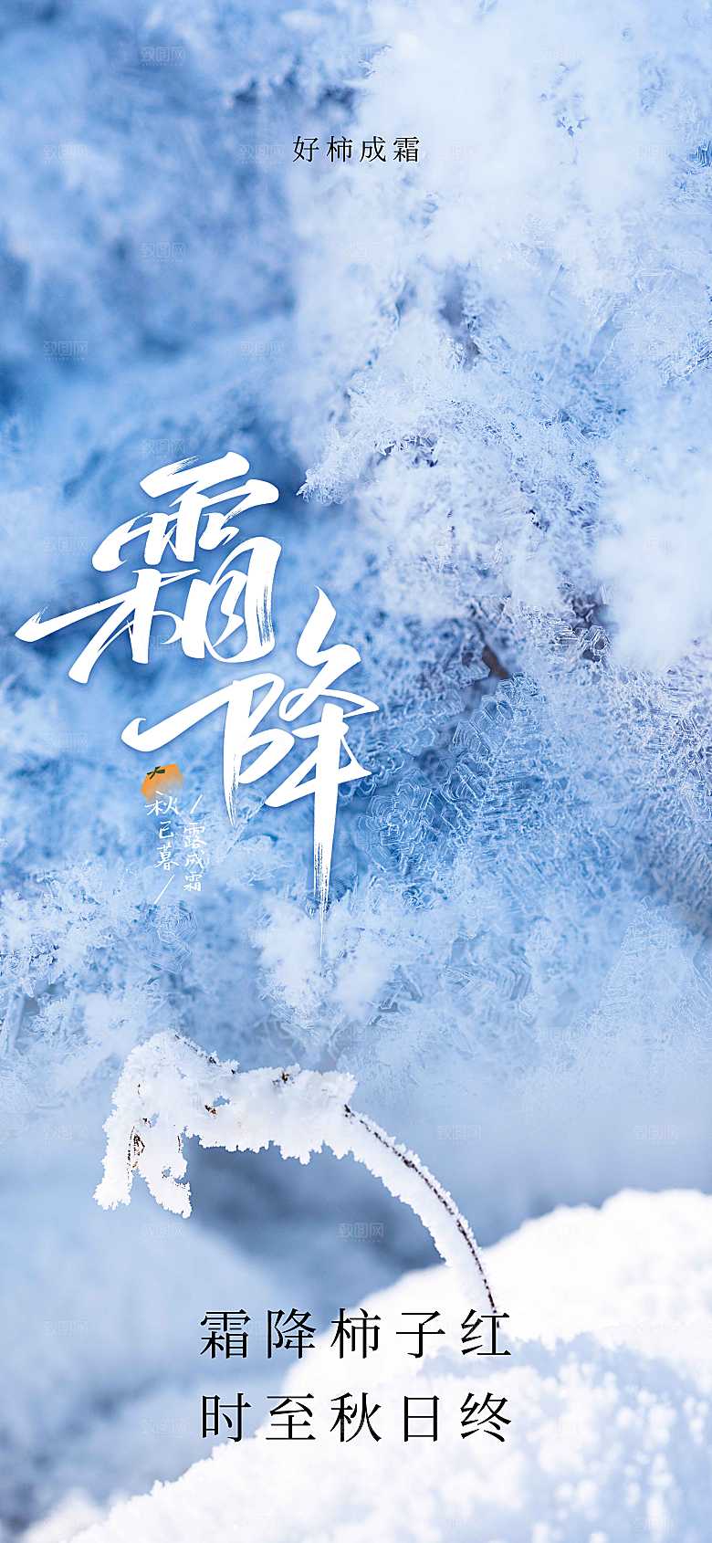 霜降节气活动海报