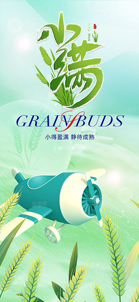 传统小满二十四节气海报