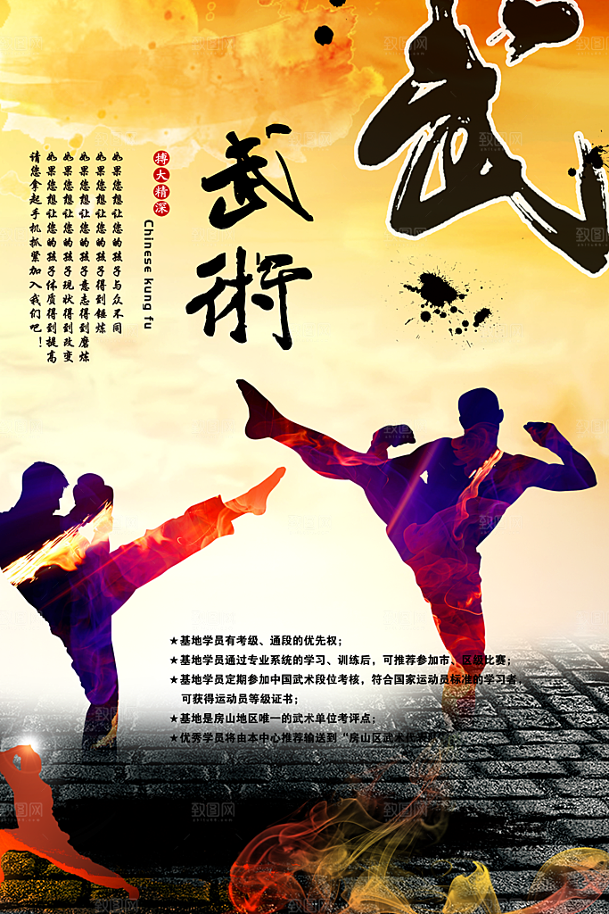 武术武功宣传海报
