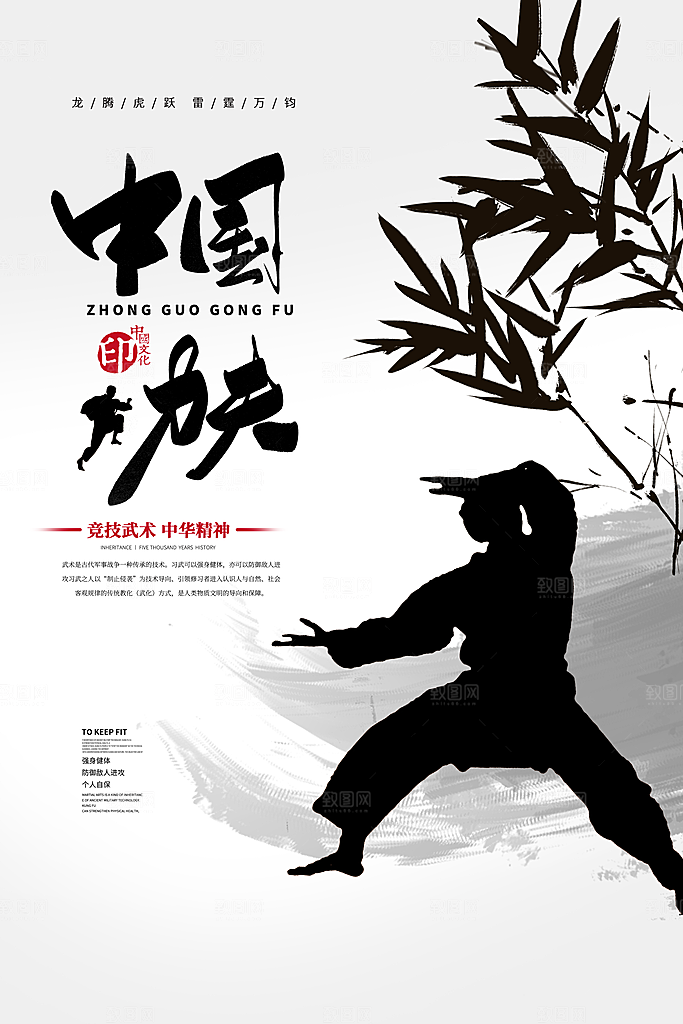 大气武术武功宣传海报