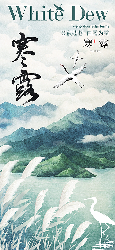 传统节气寒露海报模版