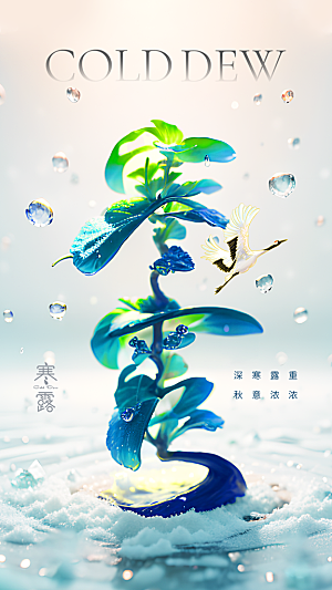 传统节气寒露海报模版
