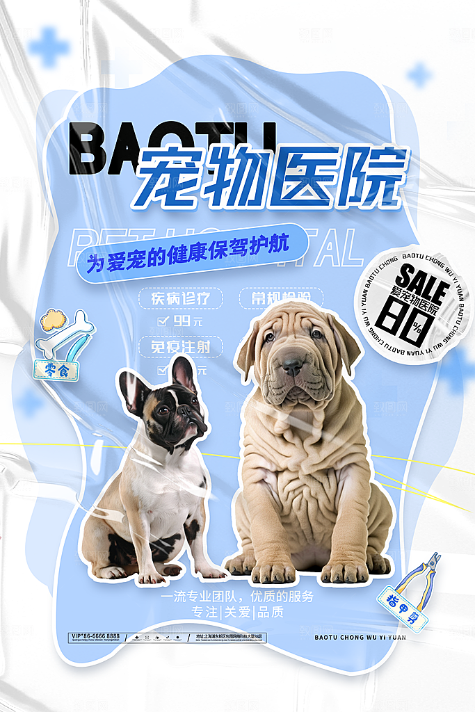 简约大气萌宠宠物活动宣传海报