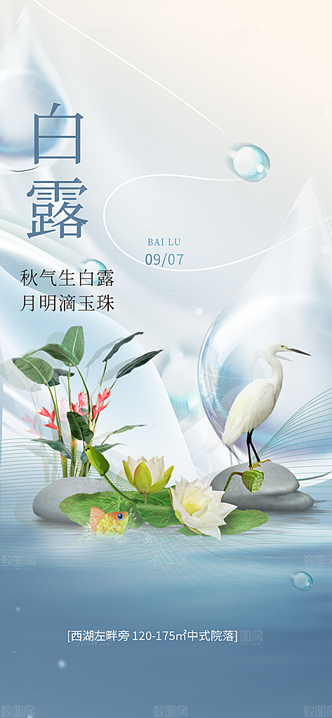 白露二十四节气海报
