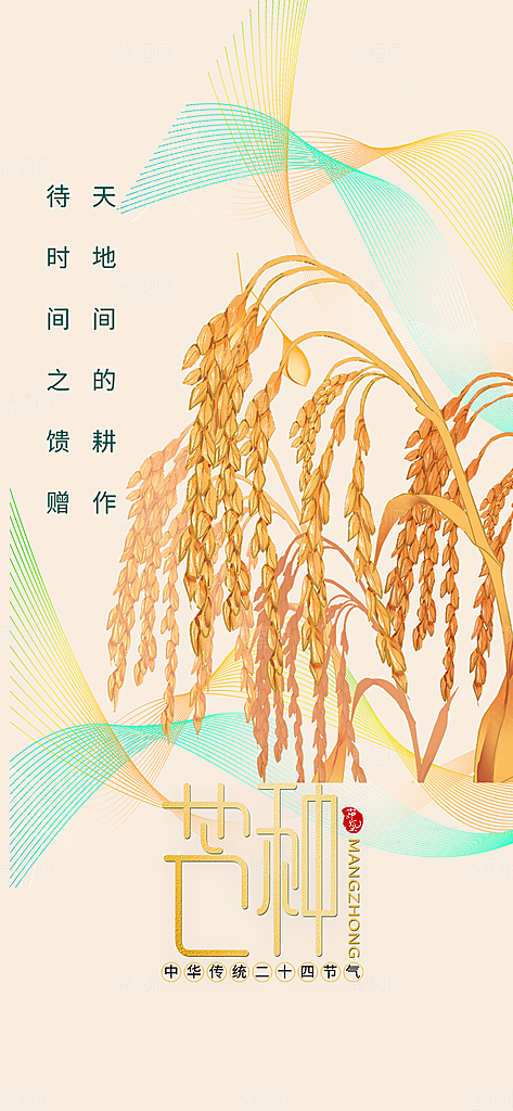 传统芒种二十四节气海报