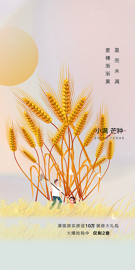 传统芒种二十四节气海报