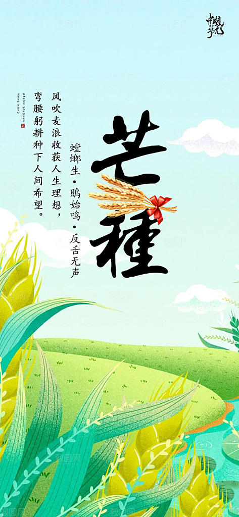 传统芒种二十四节气海报