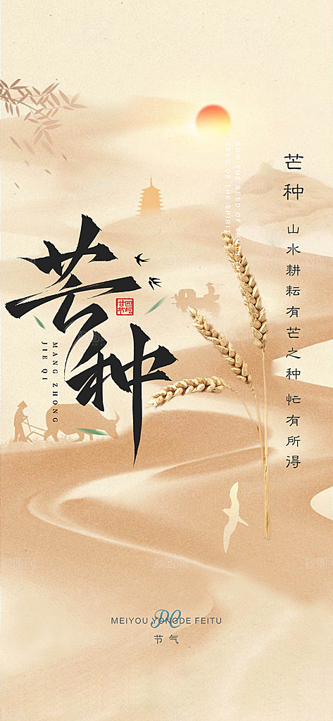 传统芒种二十四节气海报