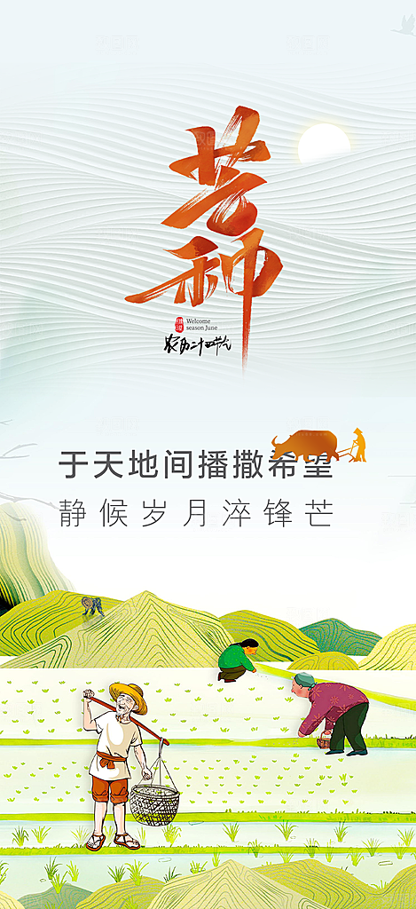 传统芒种二十四节气海报