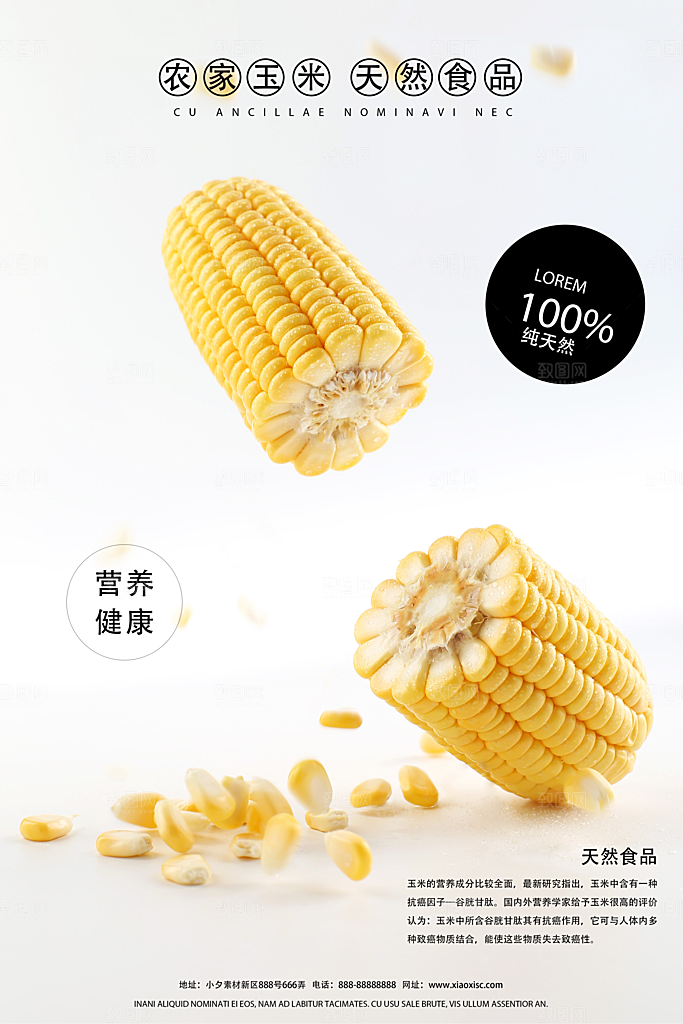 简约大气餐饮美食宣传海报