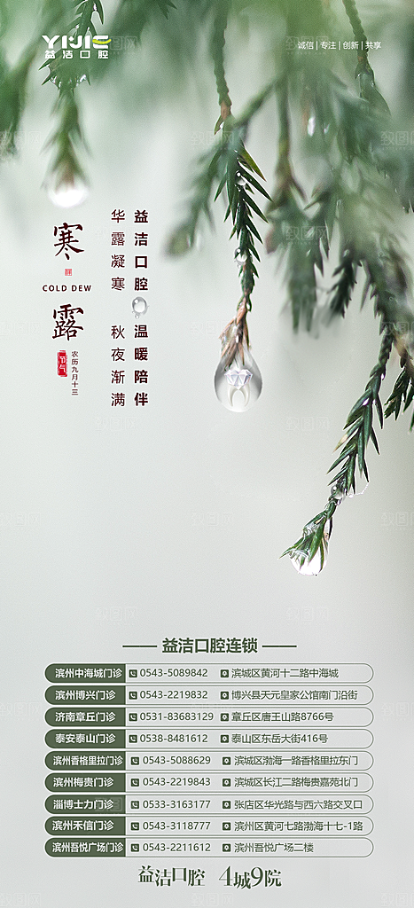 传统节日寒露宣传海报