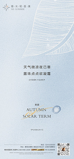 传统节日寒露宣传海报