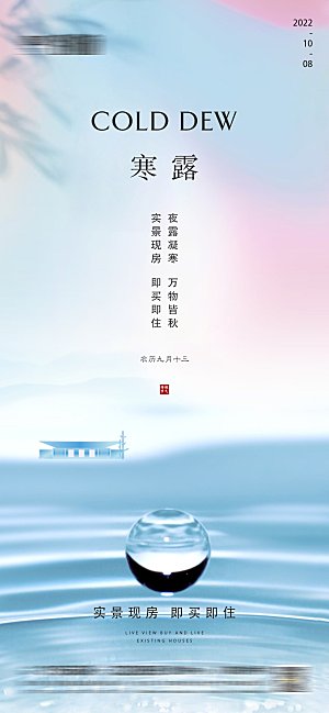 传统节日寒露宣传海报