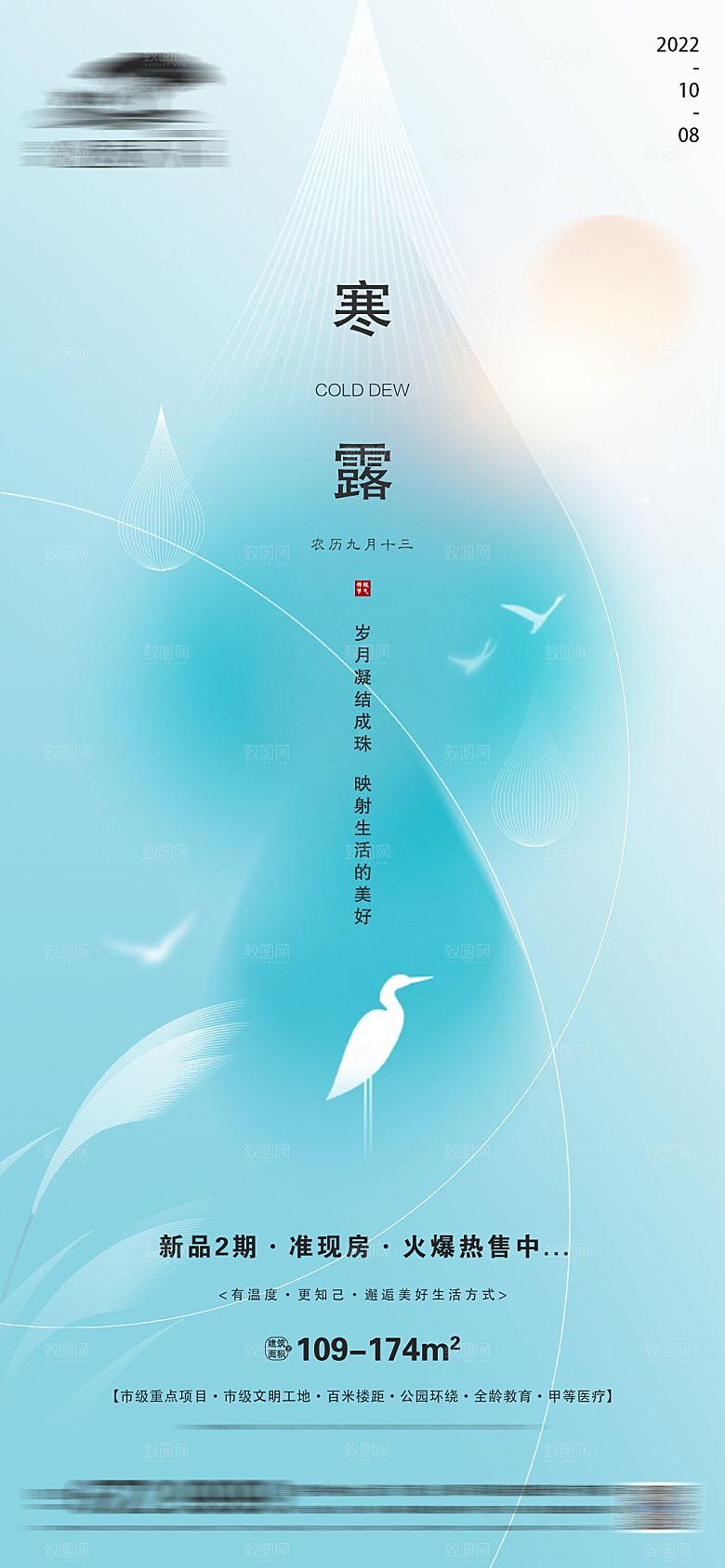 传统节日寒露宣传海报