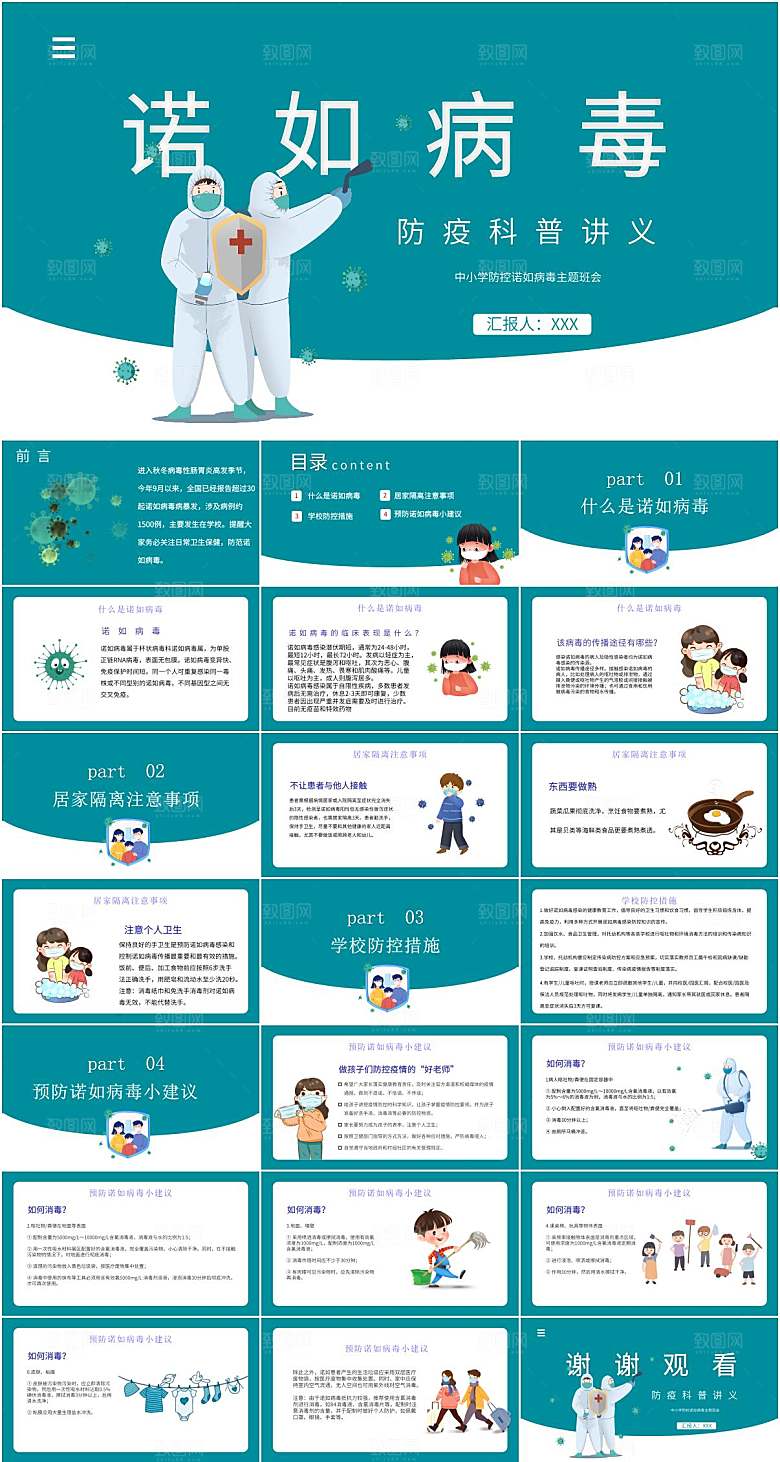 诺如病毒预防科普知识ppt