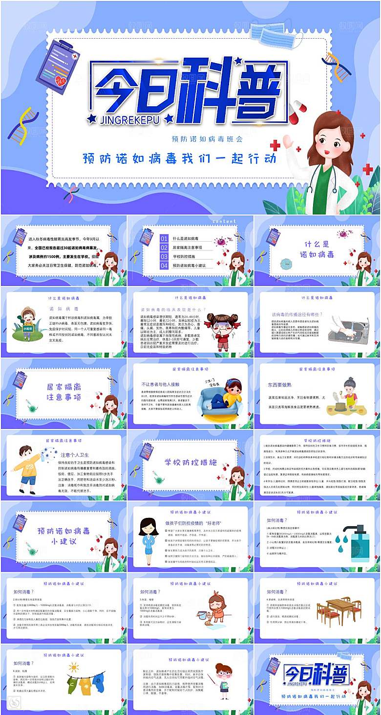 诺如病毒预防科普知识ppt