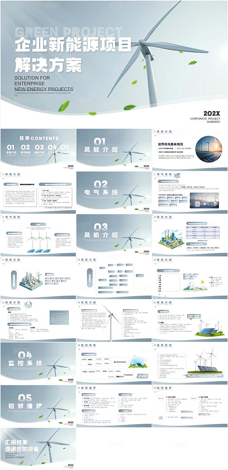 企业新能源项目解决方案PPT模板