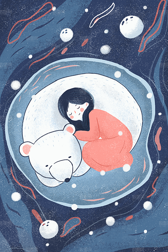 中国传统二十四节气立冬宣传插画海报