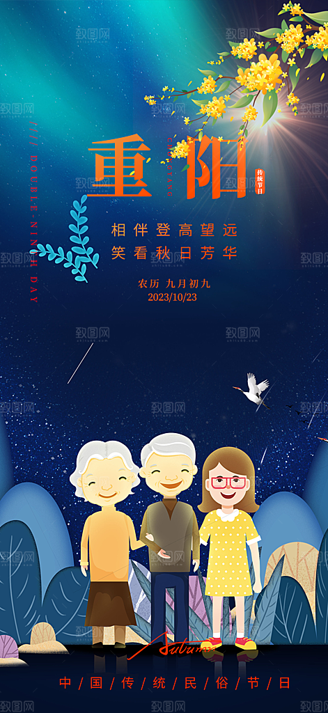 大气重阳节活动海报