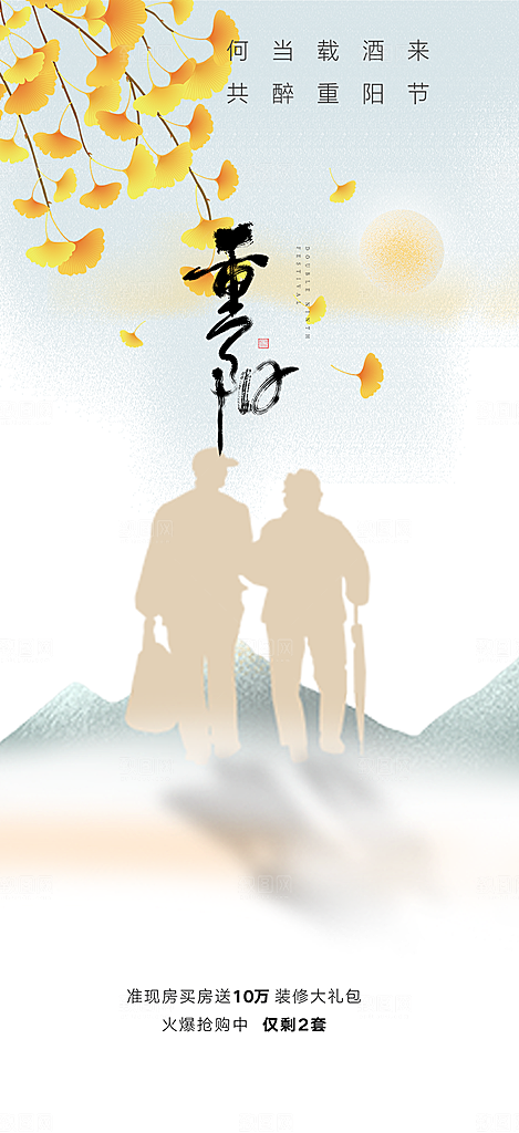 节日重阳节敬老爱老宣传活动海报