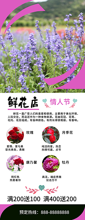 鲜花宣传海报广告设计