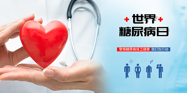 糖尿病宣传海报展板设计