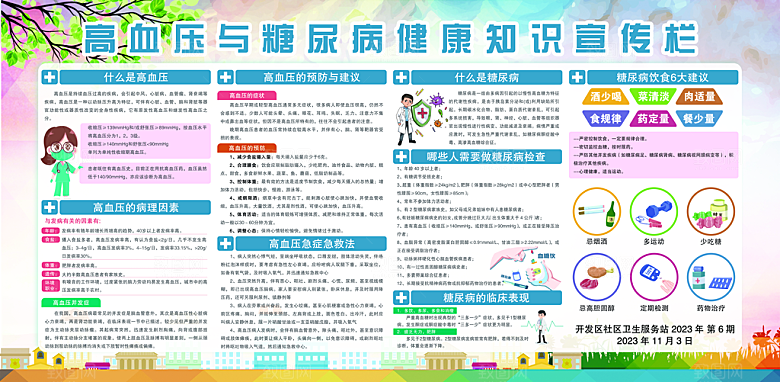 糖尿病宣传海报展板设计素材