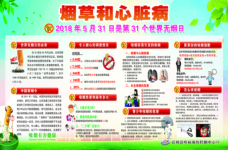 心脏病宣传海报展板设计素材