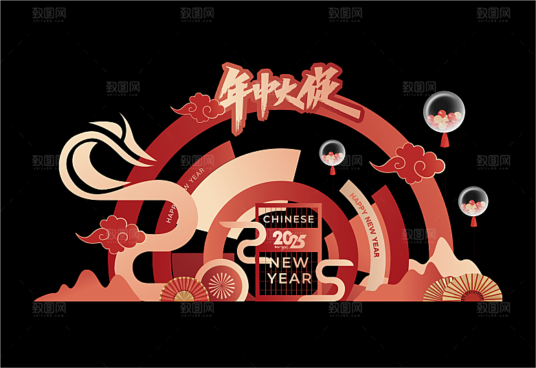 2025蛇年新年美陈