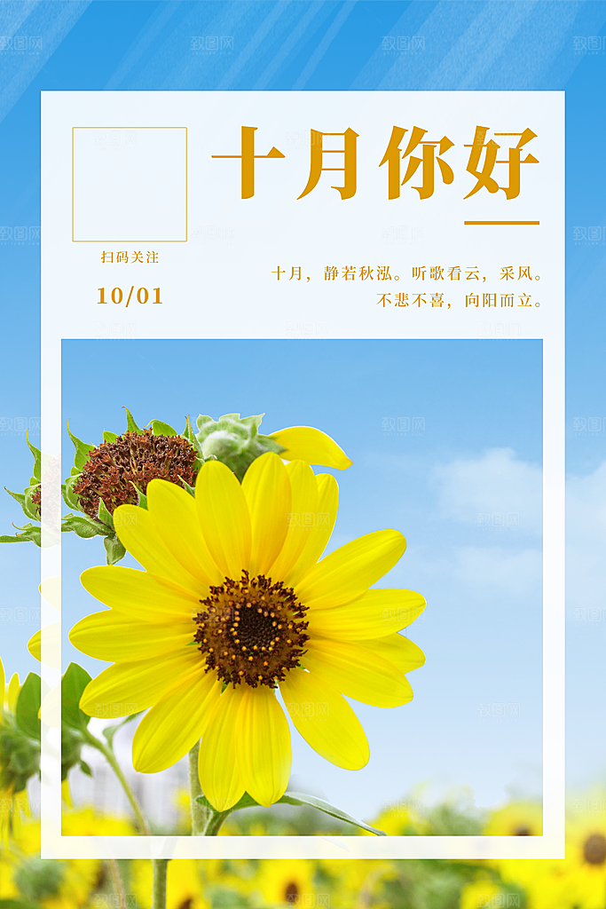 十月你好宣传海报