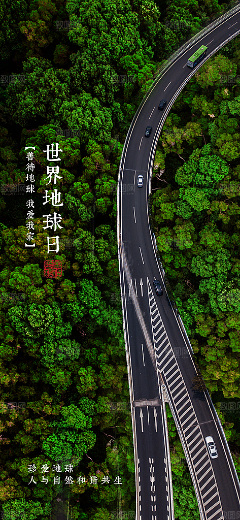 高端世界地球日宣传海报